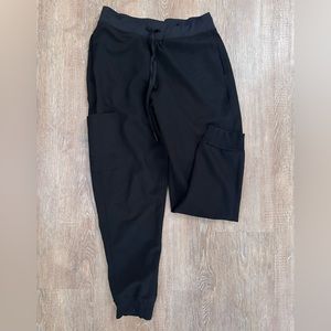Black jogger scrub pants high waisted